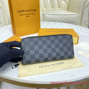 N63095 Zippy Wallet Vertical Damier Graphite Canvas