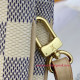 N60460 Double Zip Pochette Damier Azur Canvas