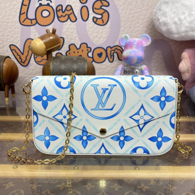 LV M11459 Félicie Pochette in Lagoon Blue