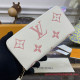 M81914 Zippy Wallet Bicolor Monogram Empreinte Leather (Creme / Rose Trianon)