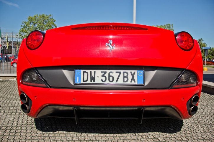 ferrari california plate